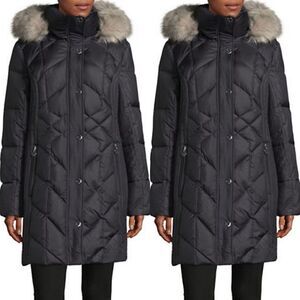 Anne Klein Walker Down Parka-GREY-Medium